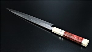 Picture of Izumimasa Chou  Ao-Ko Mizu Honyaki Yanagi with red wood handle 270mm  (SOLD OUT)