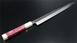 Picture of Izumimasa Ao-Ko Mizu Honyaki Yanagi with red wood handle 300mm  (SOLD OUT)