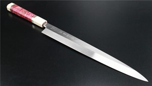 Picture of Izumimasa Ao-Ko Mizu Honyaki Yanagi with red wood handle 300mm  (SOLD OUT)