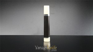 Picture of Ebony Handle W. White Bolster & Two Silver Rings: Sakimaru Yanagi