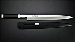 图片 赤澤 ZDP189 本燒柳刃 配量身定做本黑檀刀鞘 300mm ( Sold Out , Pre-orderable )