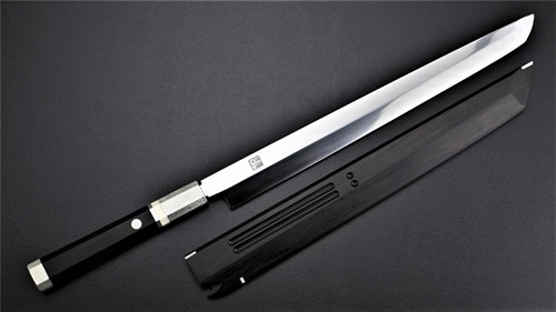 Picture of Akazawa's ZDP189 Whole Mirror Polished 300mm Honyaki Sakimaru ( Sold Out , Pre-orderable )