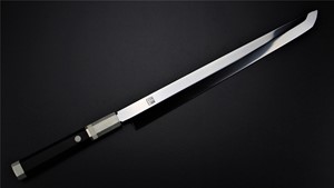 Picture of Akazawa's ZDP189 Whole Mirror Polished 300mm Honyaki Sakimaru ( Sold Out , Pre-orderable )