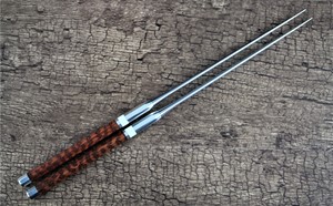 Picture of Octagonal Snakewood Moribashi With a Genuine Silver Bolster