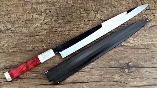 Picture of Akazawa (Yoshikazu-Ikeda) Both sides Mirror Shiro-ichi-ko MizuHonyaki Yanagi 300mm( Sold Out , Pre-orderable )