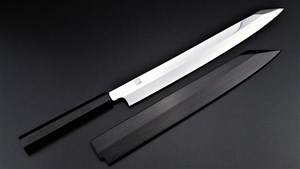 Picture of Akazawa (Genkai Masakuni )Shiro-ichi-ko Mizu-Honyaki Kiritsuke-Yanagi 