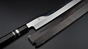 Picture of Akazawa's Genkai Masakuni Shiro-ichi-ko Mizu-Honyaki Kiritsuke-Yanagi 