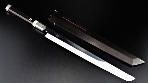 Picture of Akazawa Hokoshin Mirror Shiro-ichi-ko Mizu-Honyaki Sakimaru  300mm ( Sold Out , Pre-orderable )