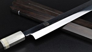 Picture of Akazawa Hokoshin Mirror Shiro-ichi-ko Mizu-Honyaki Sakimaru  270mm ( Sold Out , Pre-orderable )