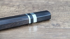 Picture of  Ebony Handle With Three Nickel Silver Rings for Gyuto 