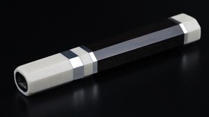 Picture of Ebony Handle W. Crystal Ivory Bolster & Nickel Silver for Sakimaru Yanagi