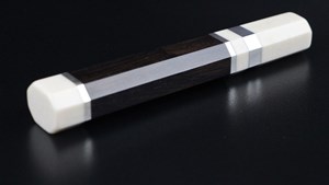 Picture of  Ebony Handle W. Crystal Ivory Bolster & Nickel Silver for Sujihiki