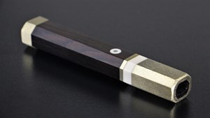 Picture of Ebony Handle With Nickel Silver Bolster for Kengata (actual color is light yellow)