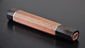 Picture for category Black walnut Wood two Nickel Silver Rings With ebony Bolster