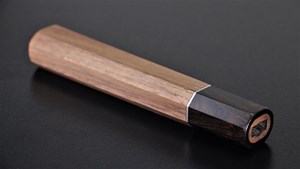 Picture of Black walnut Wood One Nickel Silver Ring With ebony Bolster for Kengata （Kiritsuke Yanagi）