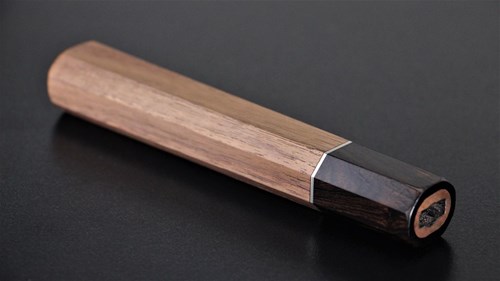 Picture of for Sakimuru Yanagi Black walnut Wood One Nickel Silver Ring With ebony Bolster