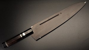图片 赤澤  R2(SG2) 粉末鋼 和牛刀 (三白銅柄和極上刀鞘)