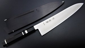 Picture of Akazawa HAP 40 high speed Powdered Steel Gyuto （Ebony set ）