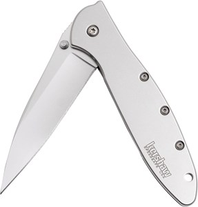 Picture of Kershaw Leek Pocket Knife (1660) 3-In. Sandvik 14C28N Blade and Stainless Steel Handle, Best Buy from Outdoor Gear Lab Includes Frame Lock, SpeedSafe Assisted Opening and Reversible Pocketclip, 3 oz.