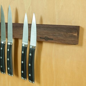 图片 wooDsom Powerful Magnetic Knife Strip, Holder Made in USA (Walnut, 16 inches)