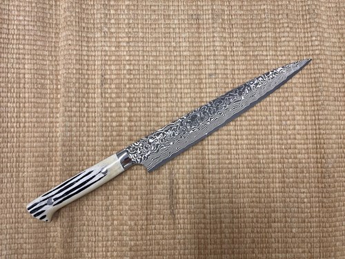 Picture of Takeshi Saji Damascus R2 white Antler handle Sujihiki