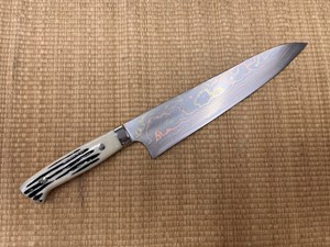 Picture of Takeshi Saji Rainbow white Antler handle  Gyuto