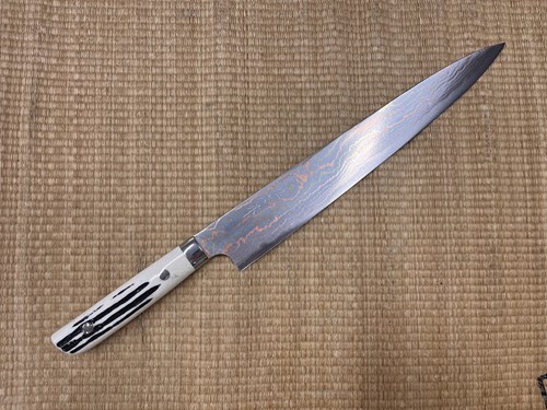Picture of  Takeshi Saji Rainbow white Antler handle  sujihiki