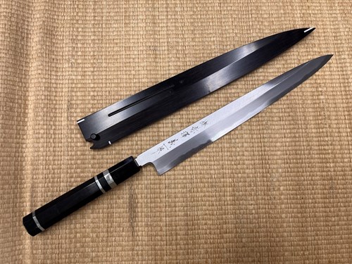 Picture of Akazawa Ao-ichi-Ko Hongasumi Yanagi By Yoshikazu Tanaka With Gokujyou Ebony Saya Cover