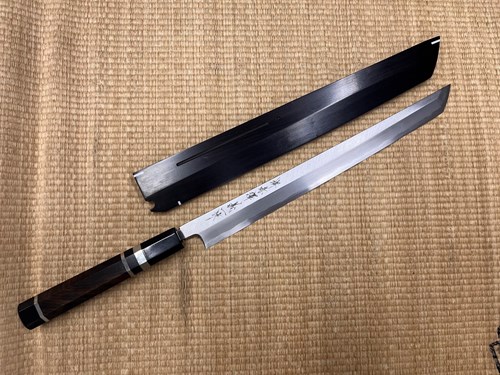 Picture of Akazawa Ao-ichi-Ko Hongasumi Sakimaru By Yoshikazu Tanaka With Gokujyou Ebony Saya Cover